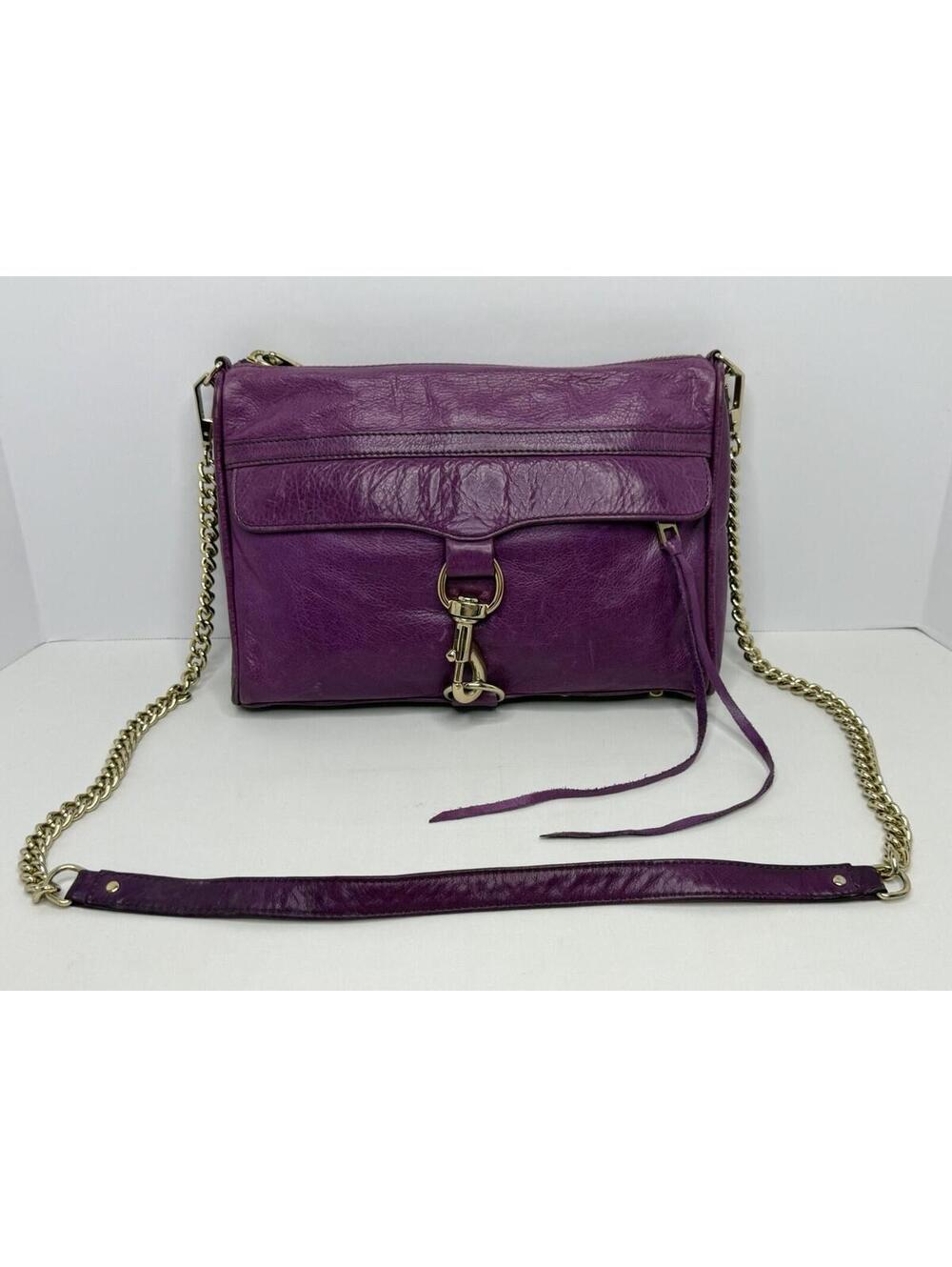 Rebecca Minkoff Mini MAC Convertible Plum Purple Leather Crossbody Purse P144